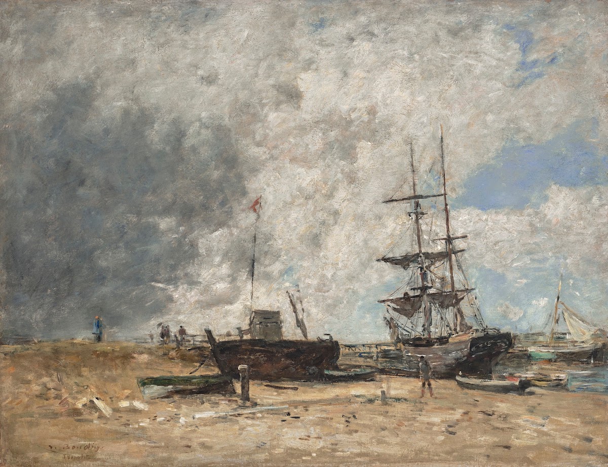 Le rivage de Trouville marée basse circa 1880 1885