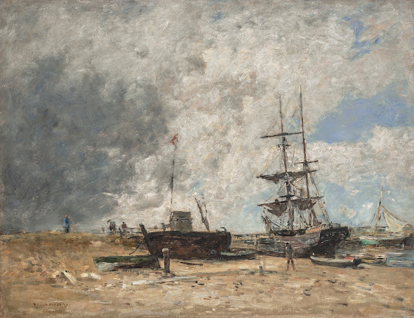 Le rivage de Trouville marée basse circa 1880 1885