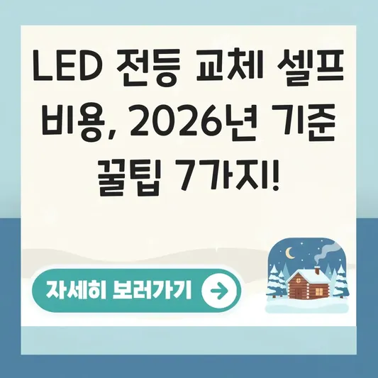 LED 전등 교체 방법 셀프 비용