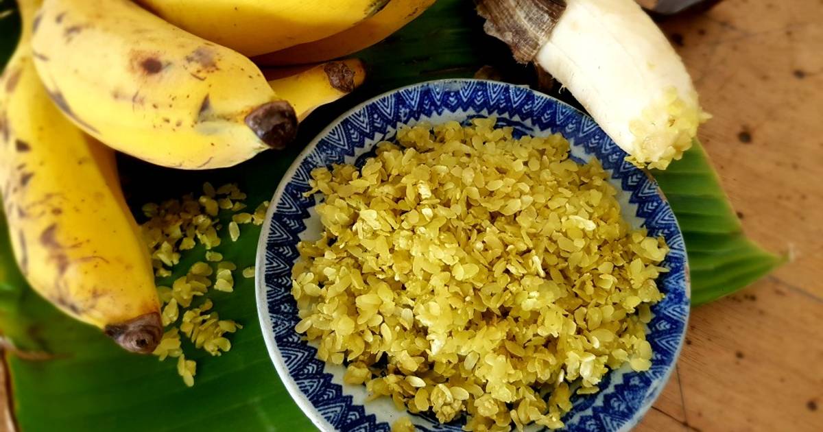 Chuối mốc chấm cốm rang