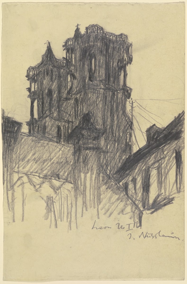 Westtürme der Kathedrale von Laon 1916