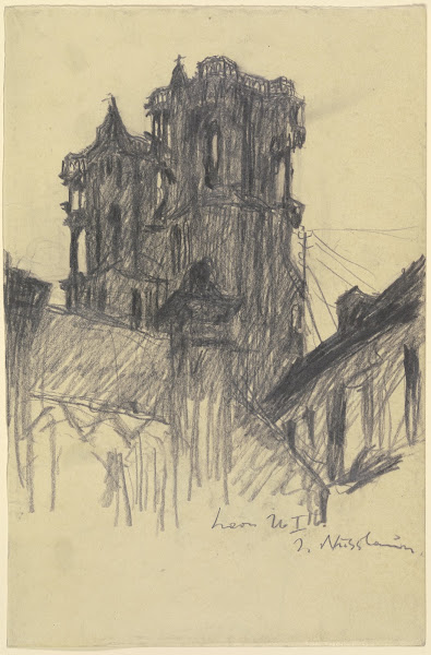 Westtürme der Kathedrale von Laon 1916
