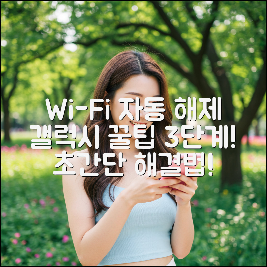 갤럭시 Wi-Fi 자동 연결 해제 3단계 완벽 정리