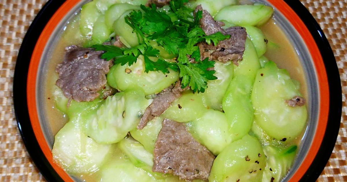 Mướp hương xào thịt bò