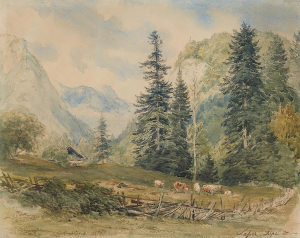 Alpenlandschaft am Attersee 1870