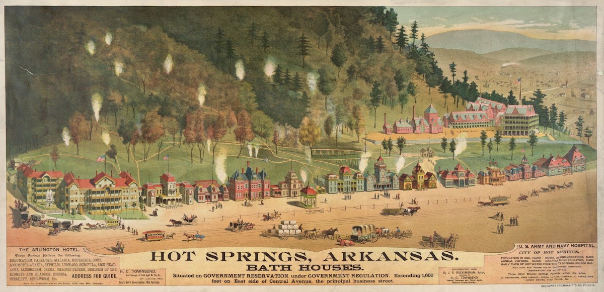 Hot Springs Arkansas Bath houses 1888
