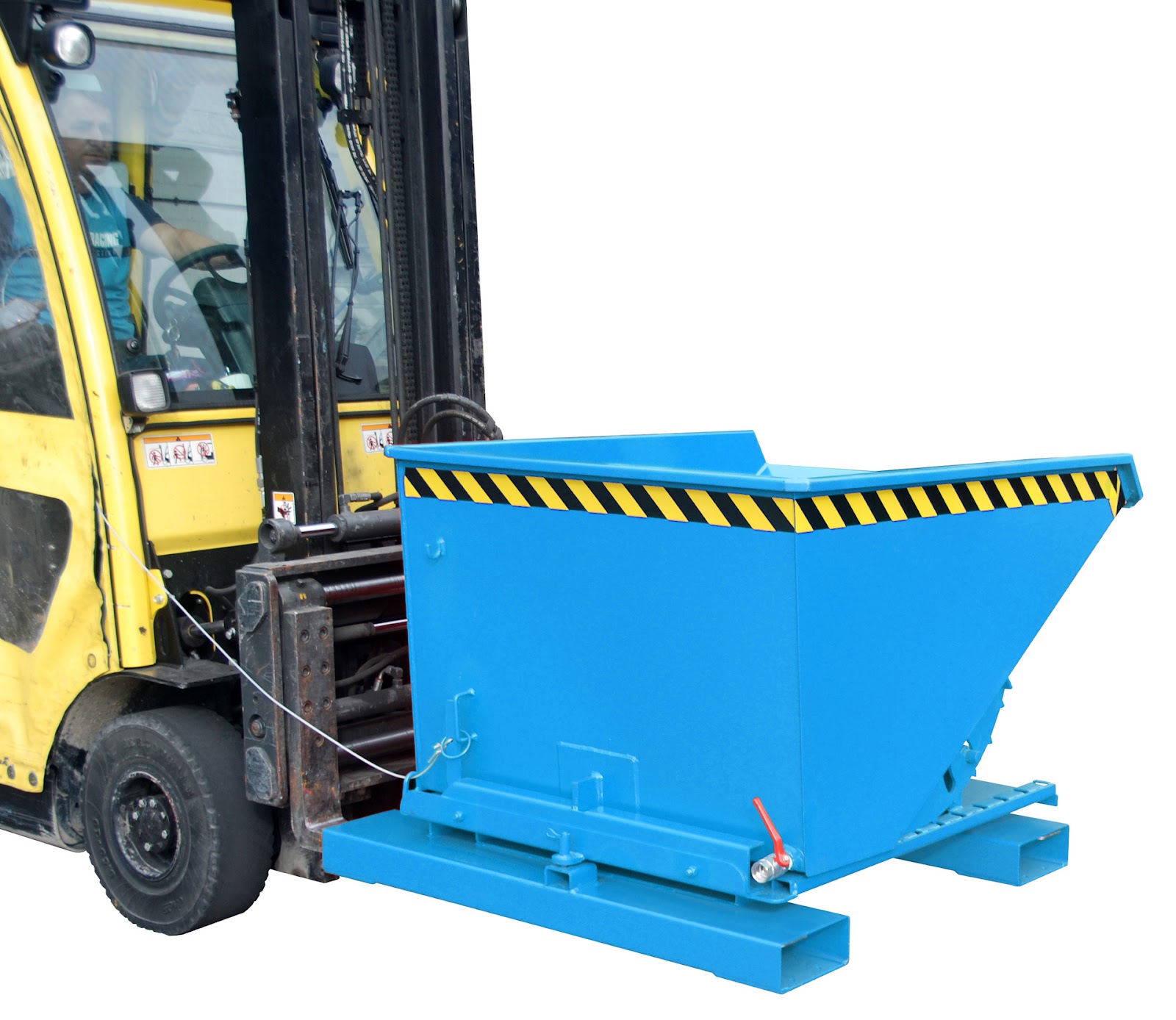 Spaander-kiepcontainer S3S 600, gelakt, Lichtblauw
