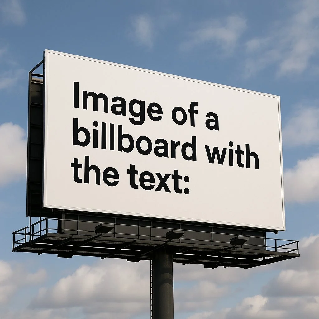 Imagen de una valla publicitaria con texto: 'Imagen de una valla publicitaria con texto:'