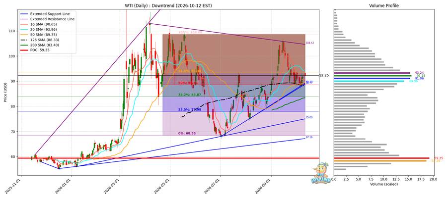 WTI 원유 일봉