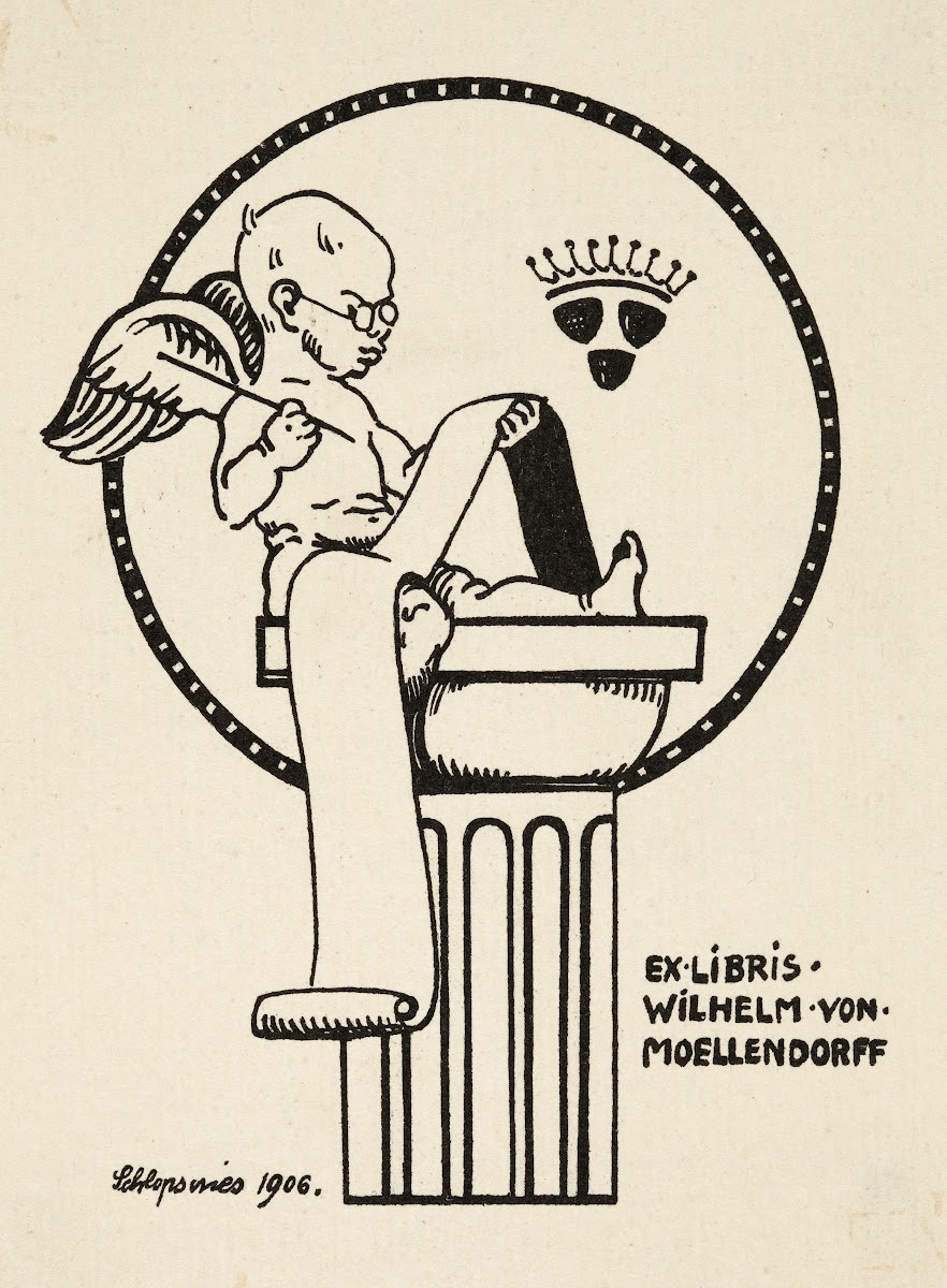 Bookplate of Wilhelm von Moellendorff 1906