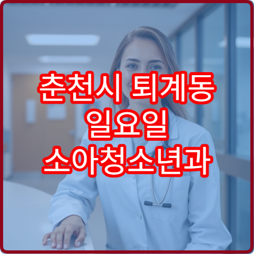 춘천시 퇴계동 일요일 소아청소년과 주말 진료 안내