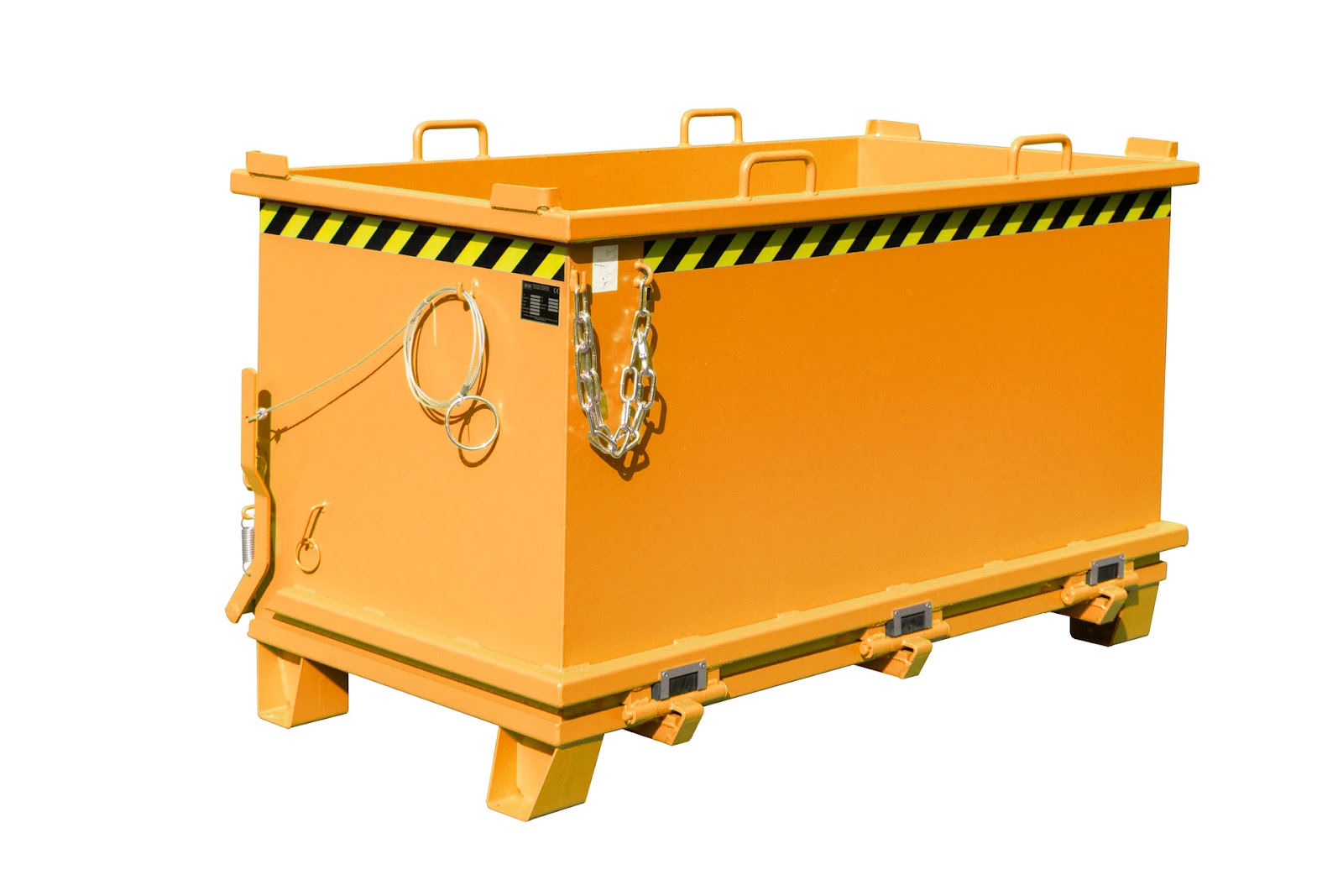 Bodemklepcontainer SB 1500, gelakt, Geeloranje