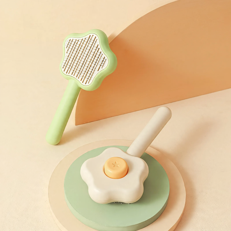 Pet comb with stainless steel teeth
