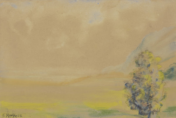 Flachlandschaft mit Baum 1908