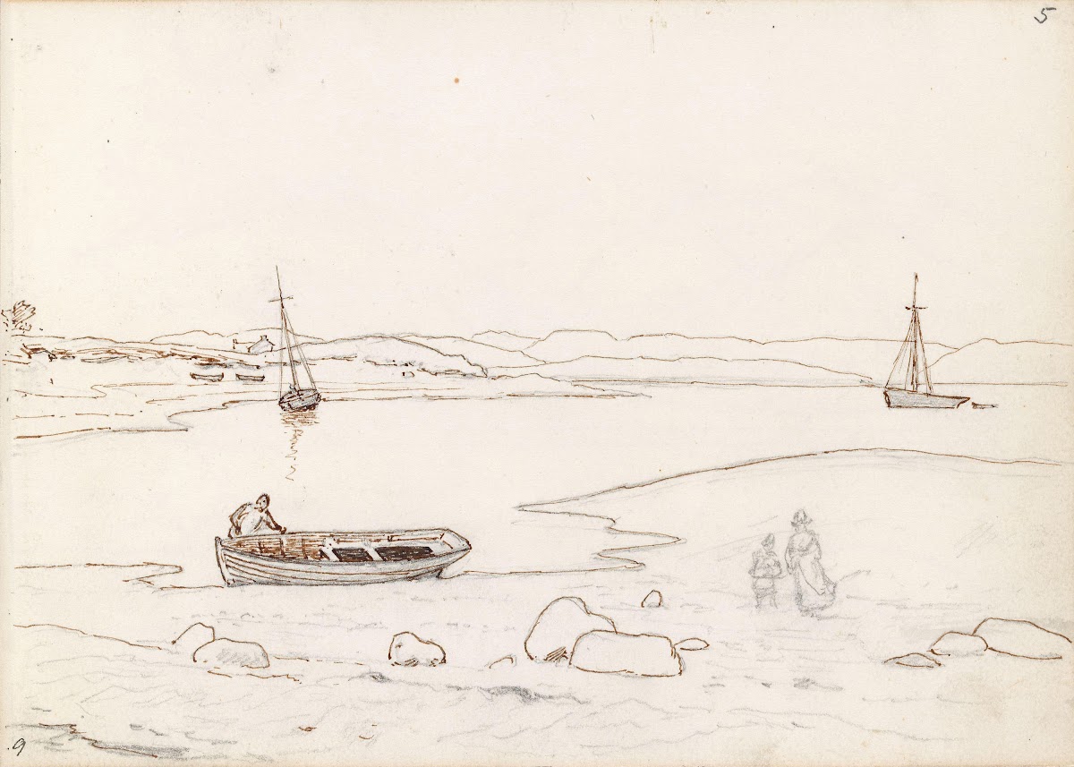 Landskap med båter og mennesker 1877