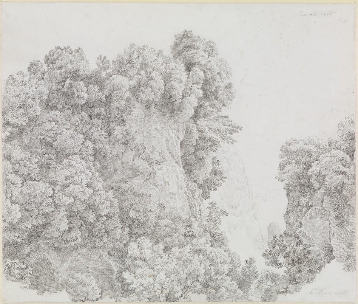 Bewaldete Felsen bei Tivoli 1815