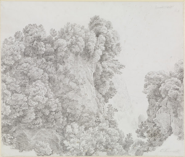 Bewaldete Felsen bei Tivoli 1815
