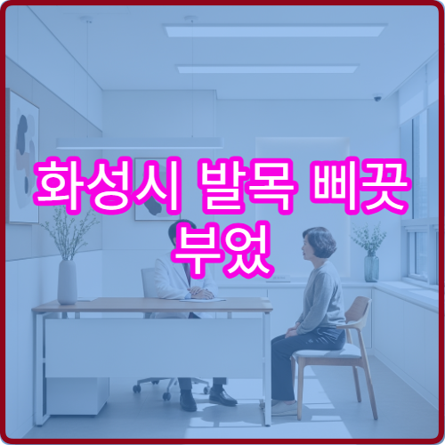 화성시 발목 삐끗 부었 정형외과 깁스 치료 병원