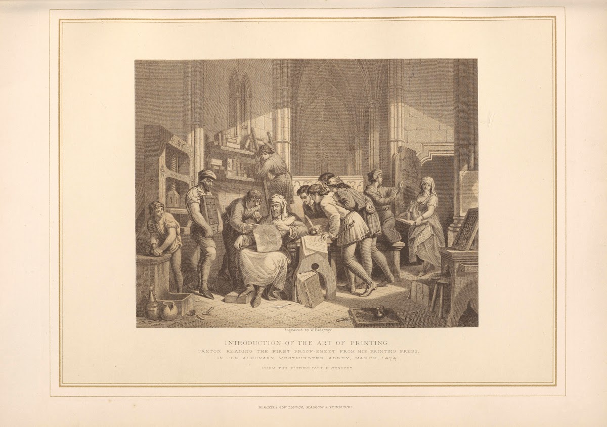 Introduction of the Art of Printing  E H Wehnert 19th century