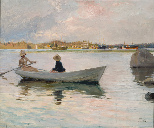 Girls in a Rowing Boat 1886