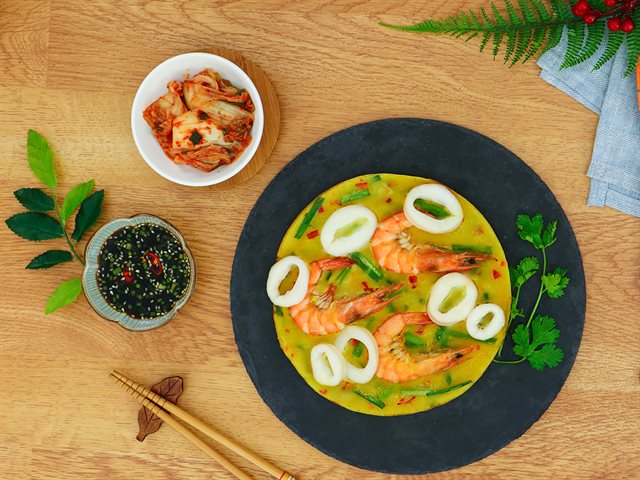 Bánh Xèo Hải Sản Kiểu Hàn Quốc