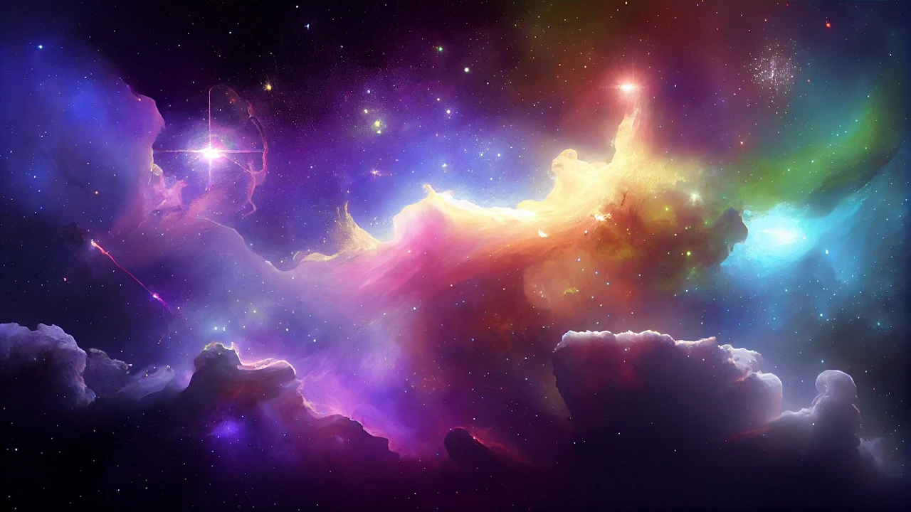 Ai Art, Illustration, Rgb, Clouds, Nebula 2K Desktop Wallpaper