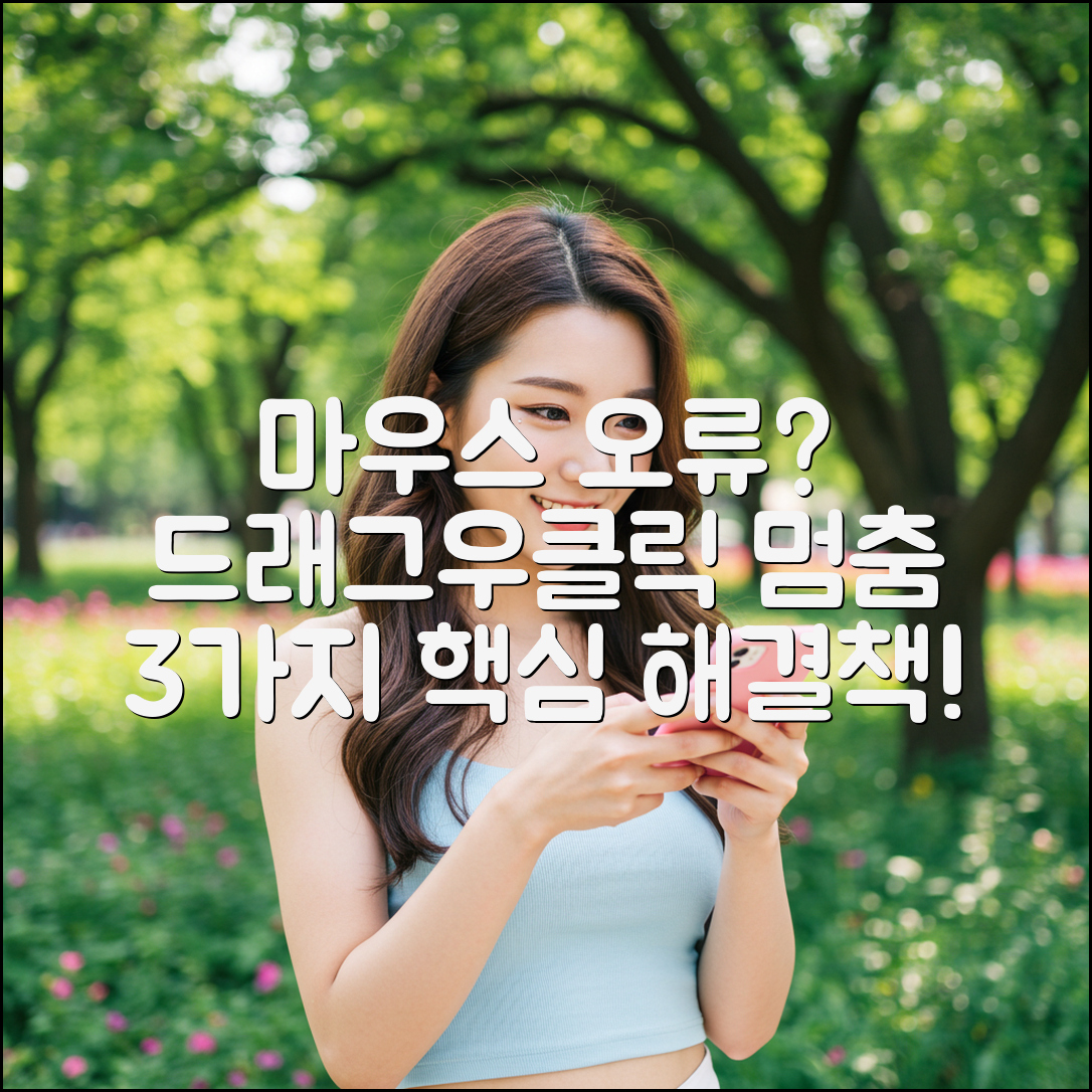 마우스 드래그/우클릭 불가? 3가지 핵심 해결책!