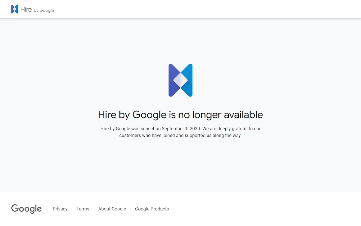 Captura de Hire, by Google