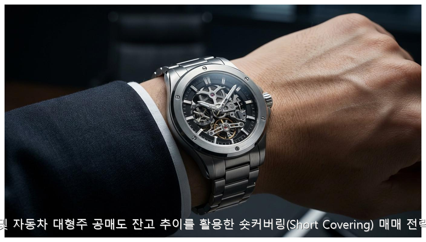 바이오 및 자동차 대형주 공매도 잔고 추이를 활용한 숏커버링(Short Covering) 매매 전략 가이드 핵심 안내 및 분석 인포그래픽 (6)