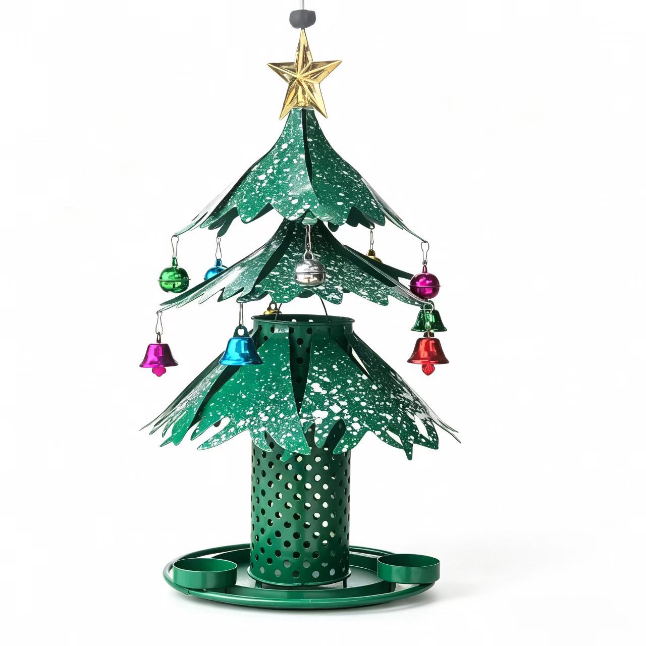 Weihnachtsbaum-Vogelhaus aus Eisen zum Aufhängen