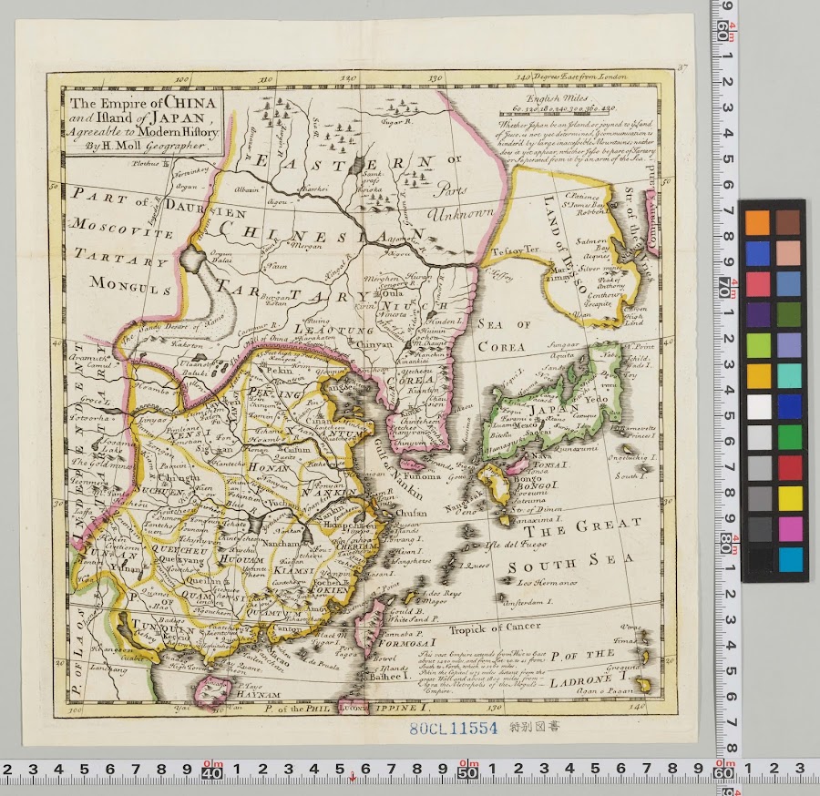 1710_Herman Moll: The Empire of China and the Island of Japan