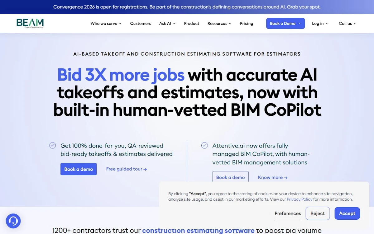 Captura de Beam AI Takeoff Software