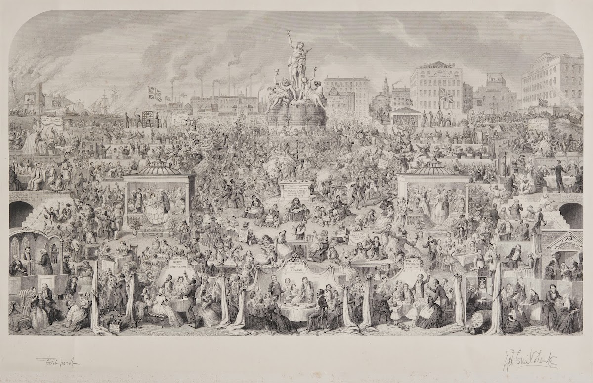The Drinking Customs of Society or Worship of Bacchus 1864