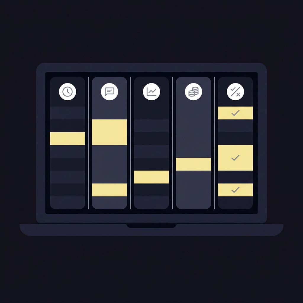 Minimalist vector laptop spreadsheet showing five icon columns for timestamp posted line closing line stake and result in Funded Plays brand colors bet on it wager talk
