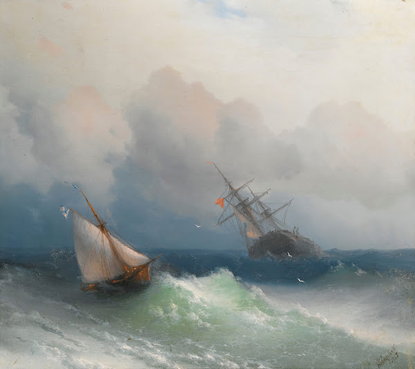 Two Ships At Sea 1863