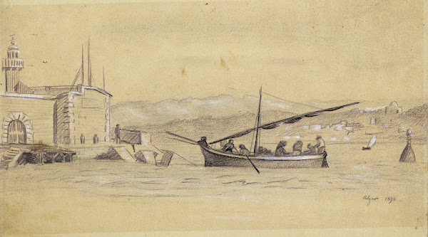 Le bateau dans la baie dAlger 1896