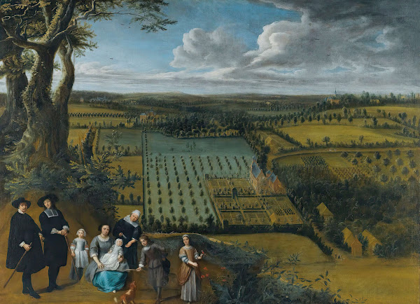 A Family Portrait Said To BeOf The Van Der Witte Family Depicted On A Rise Overl
