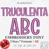 Stitch photo 5 of the Truculenta Embroidery dot Font embroidery design