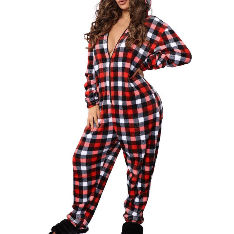 F 19045 Christmas Flannel Onesie