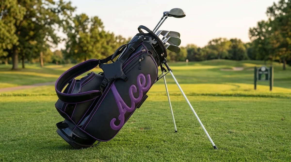 Leather golf bags guide showing a premium leather stand bag designed for carrying