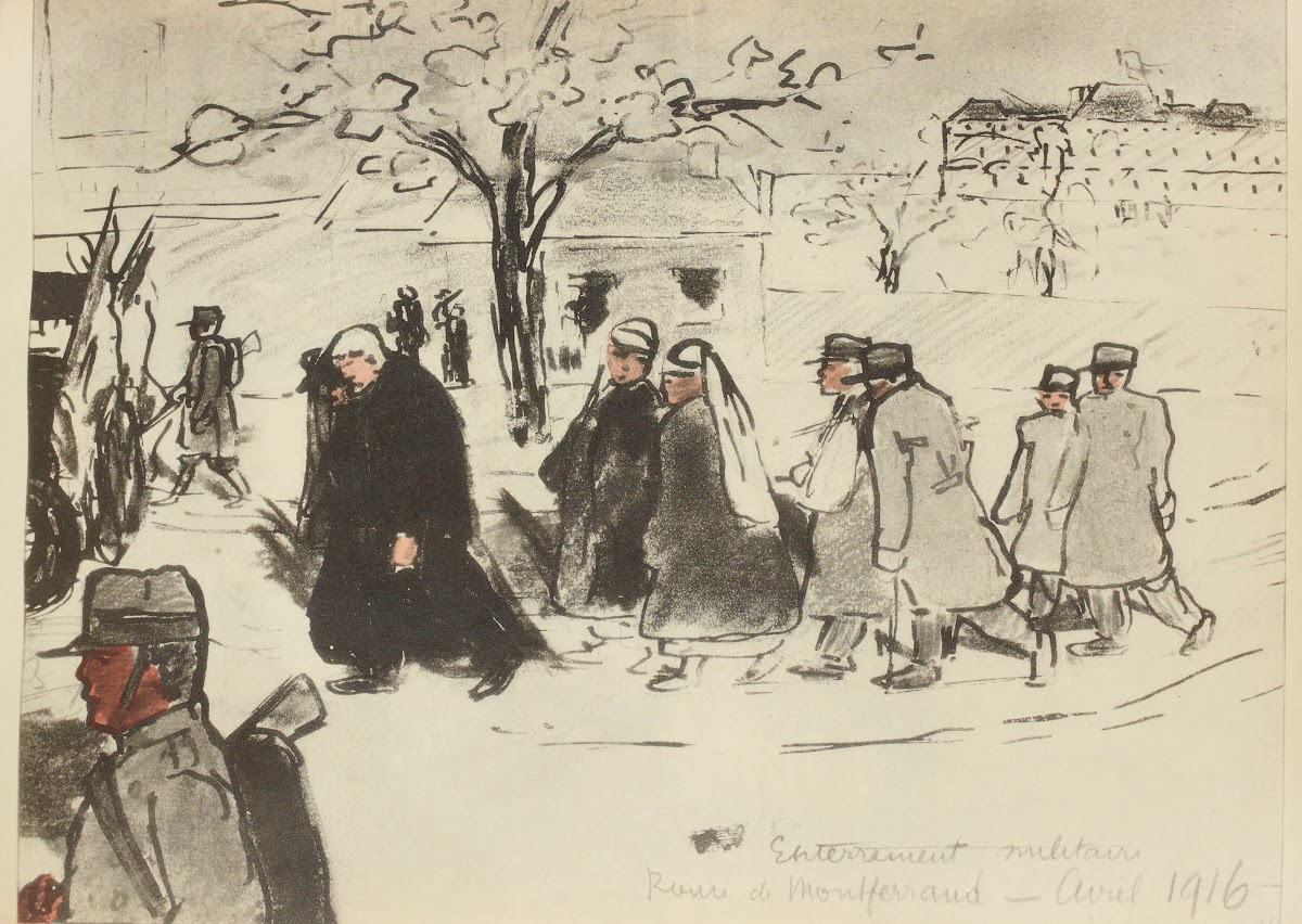 Enterrement militaire route de Montferrand avril 1916 1921