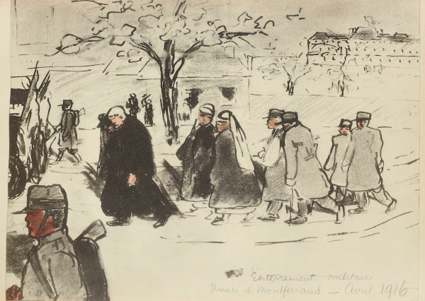 Enterrement militaire route de Montferrand avril 1916 1921