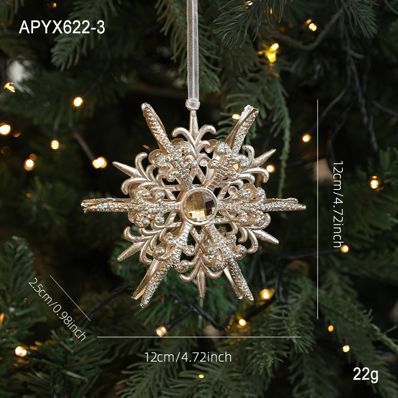 Decorative Christmas ornaments made of plastic