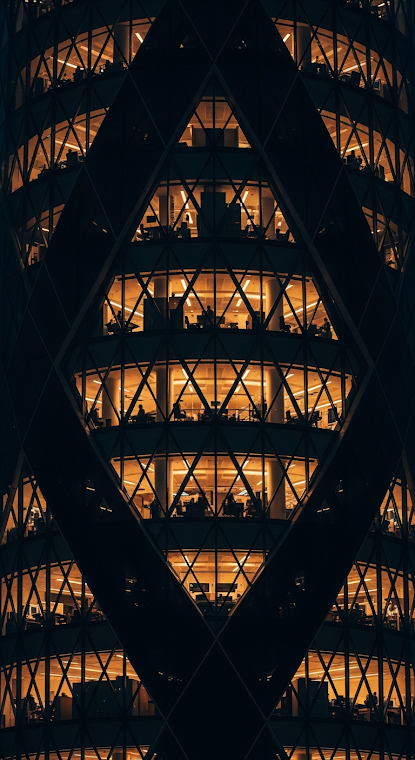 Geometric Office Windows