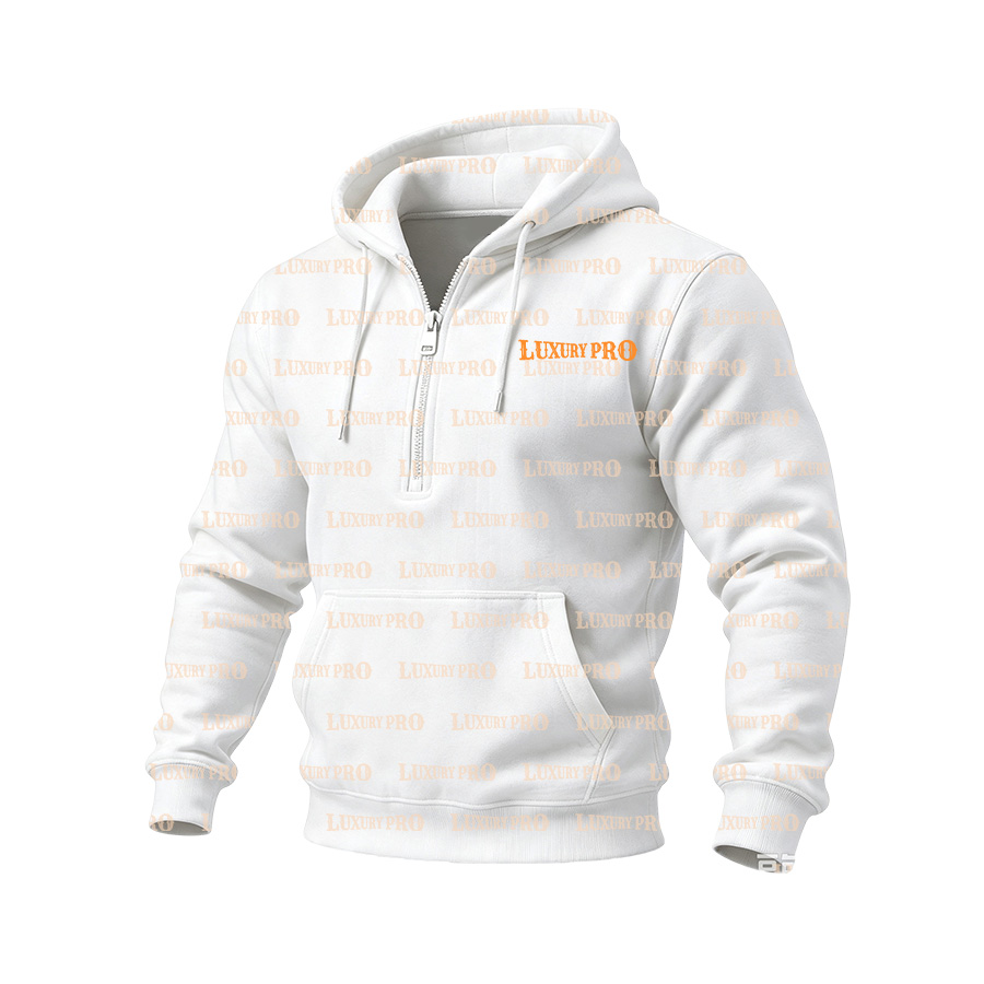 AOP Waffle Knit Half Zip Sweatshirt