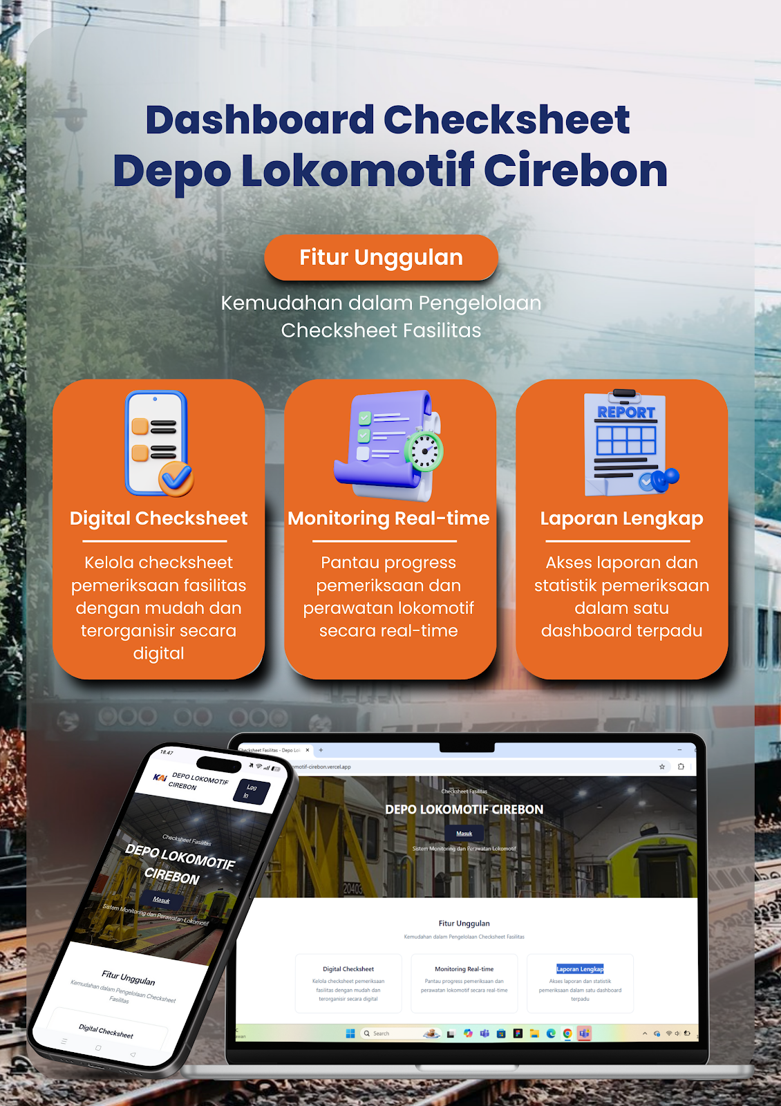 Dashboard Checksheet Depo Lokomotif Cirebon