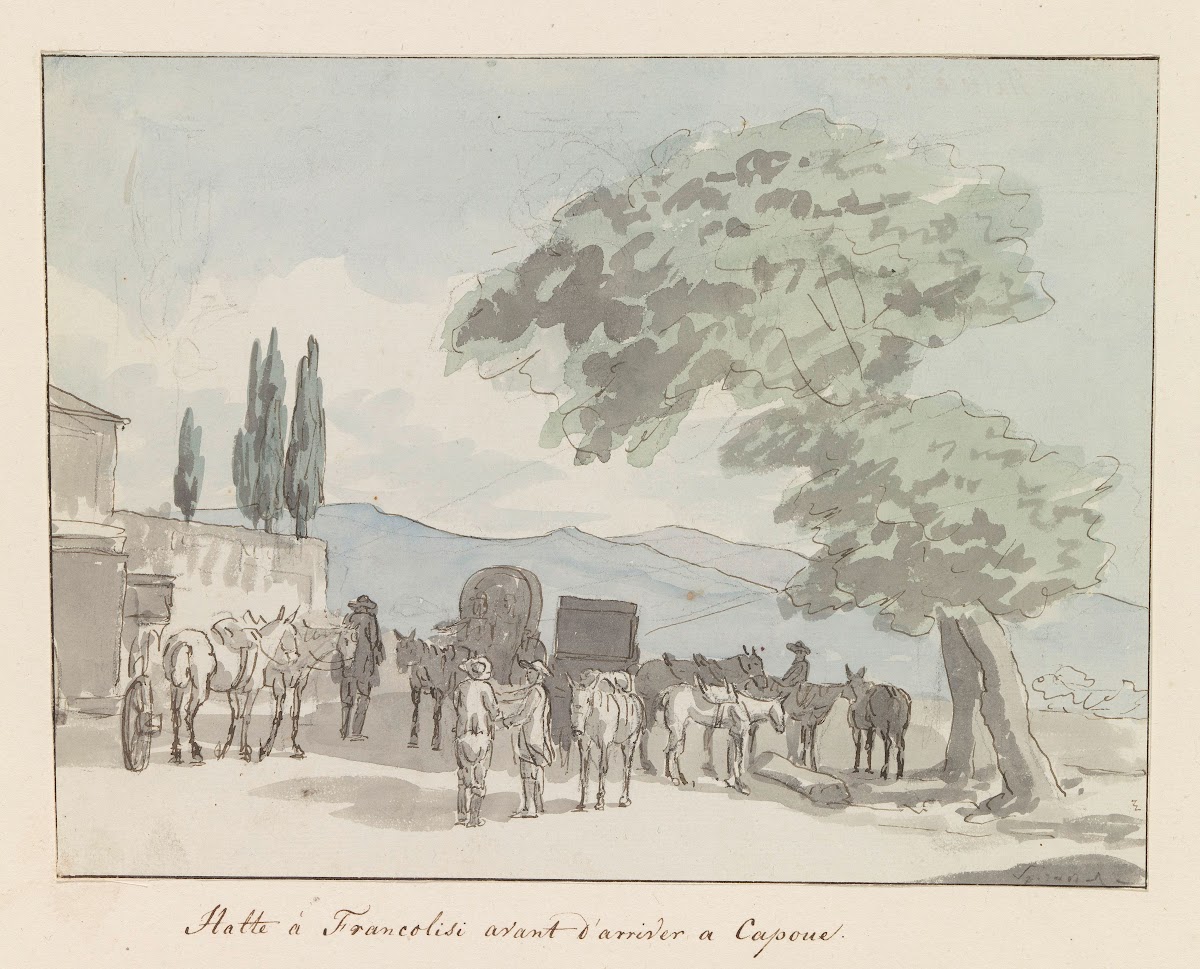 Stop in Francolisi voor aankomst in Capua 1778