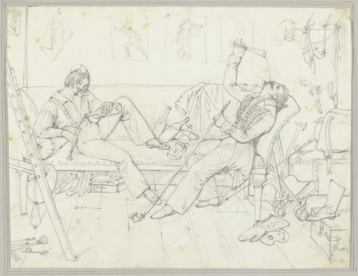 Two art students 1827
