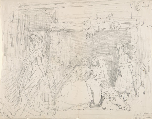 Interior with Figures before a Fireplace 1871