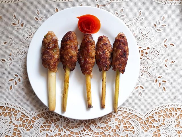 Thịt Heo Bọc Sả Chiên